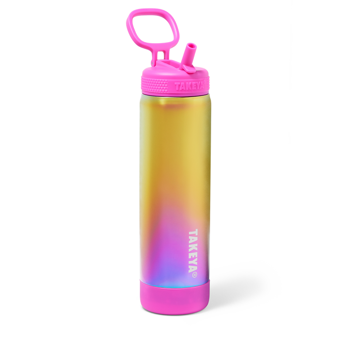 Aurora Water Bottle With Straw Lid U5